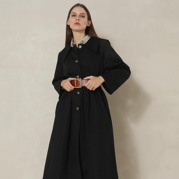 Women Leather Wide Fashion Thick Dress Belt With Gold Buckle Belt Brown Gold - Picture 6 of 7